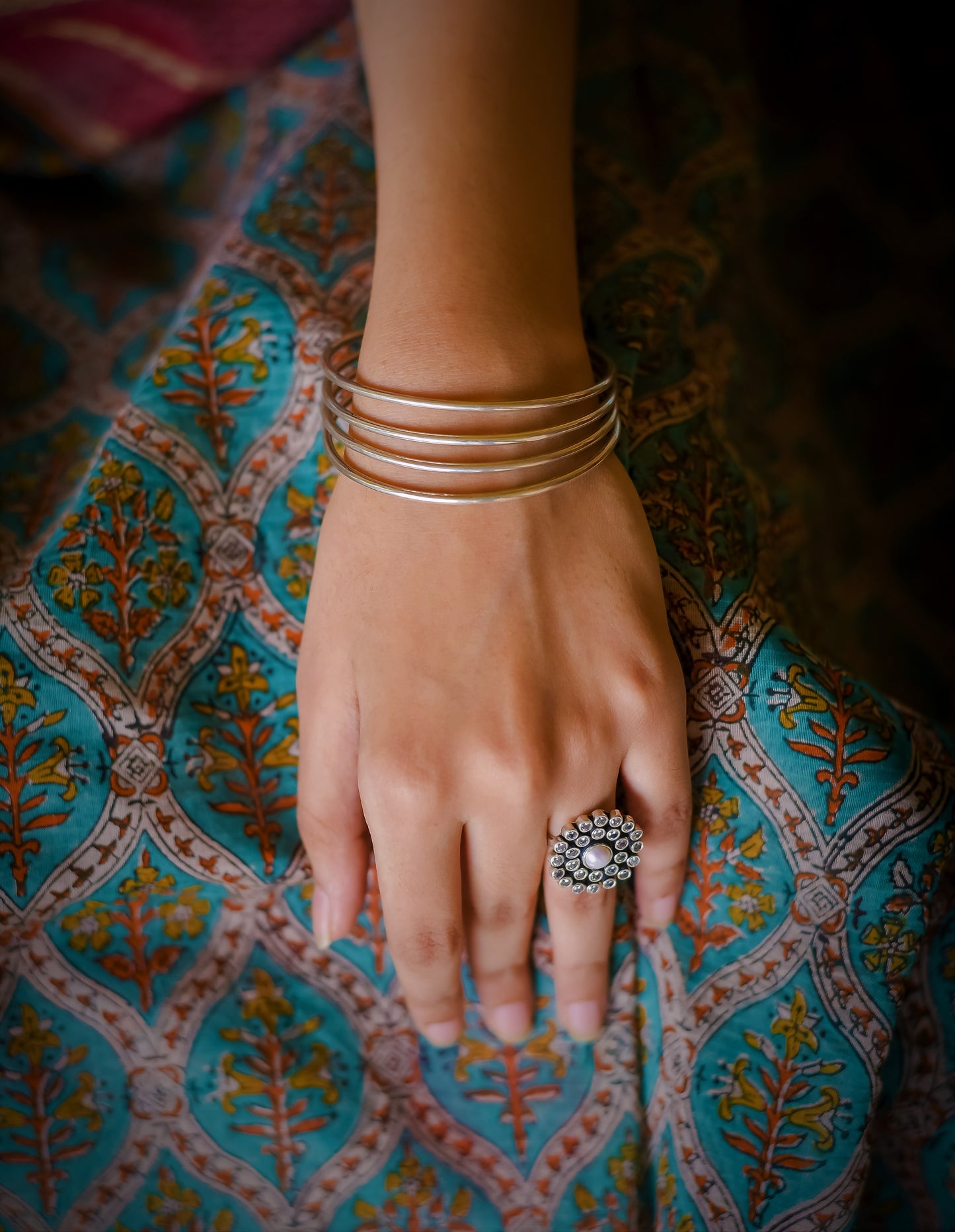 Sadabahar - Plain Silver Bangles (Set of 4)