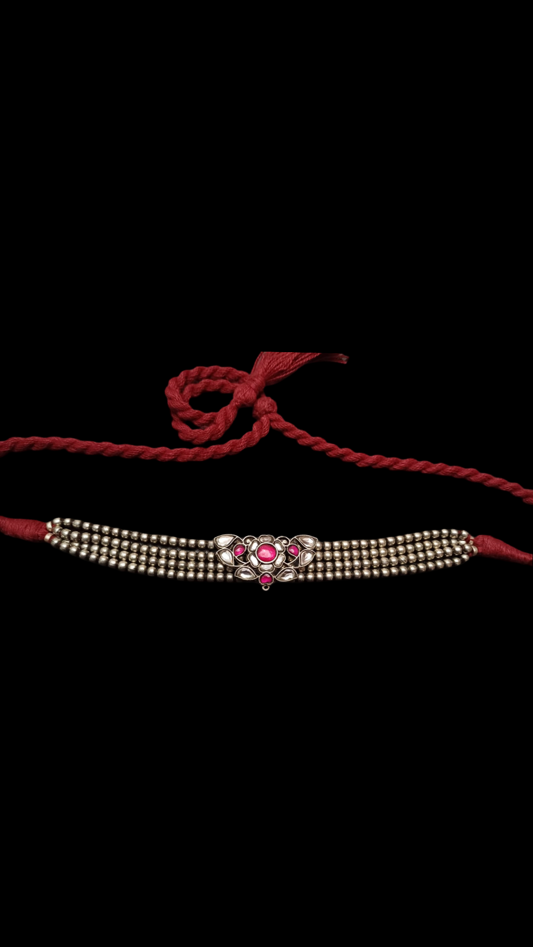 Kamal Kundan Choker : Timeless Fusion of Kundan and Pure silver.