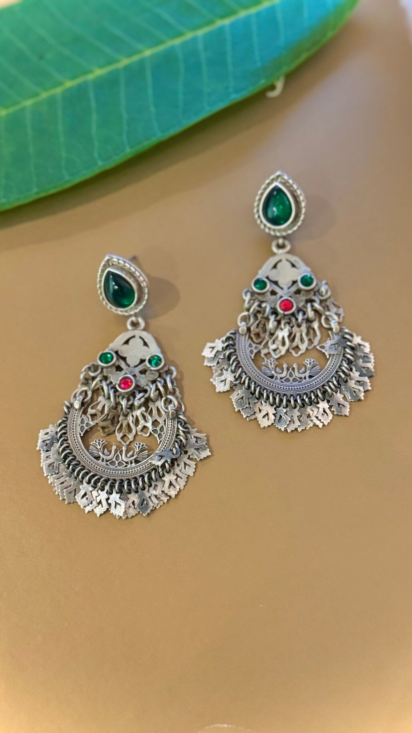 Green Kundan Tribal Bali : Classic allure modern flair.