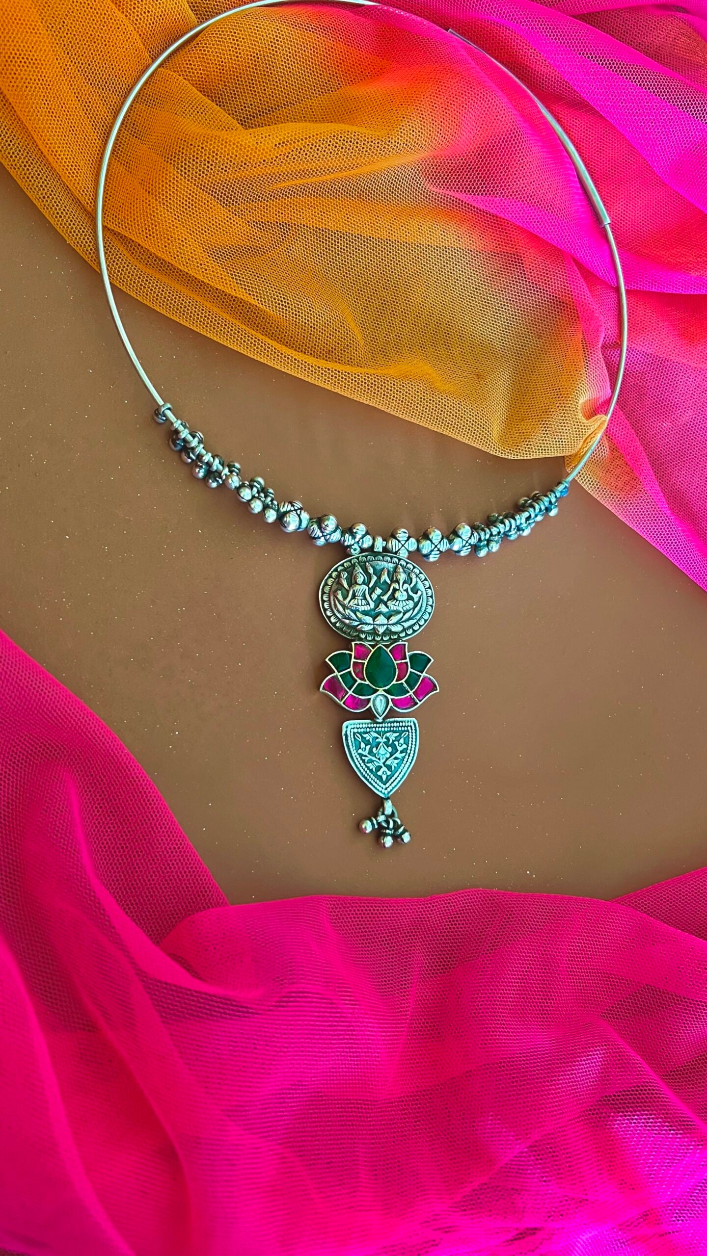 MAYA-"Kamal"- Drape yourself in the enchantment of Kundan and silver.