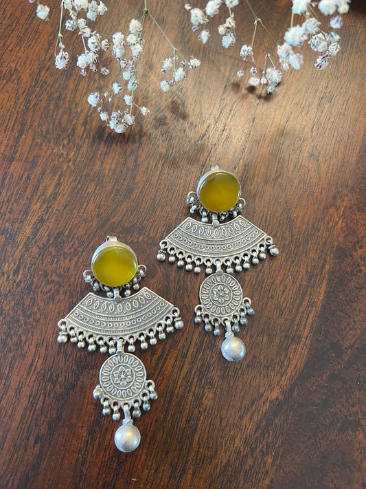 Charulata- Cheerful and Charming Classic Silver Earrings