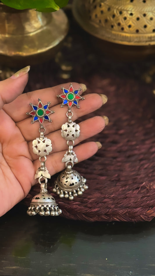 Crafted to Dazzle: Silver Jhumkas for Every Heartbeat.