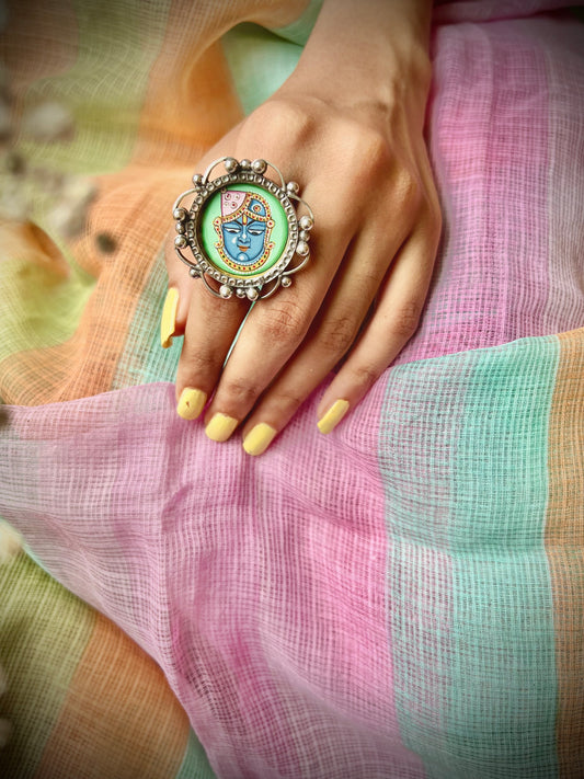 "Avyukt" Hand-Painted Divine Rings