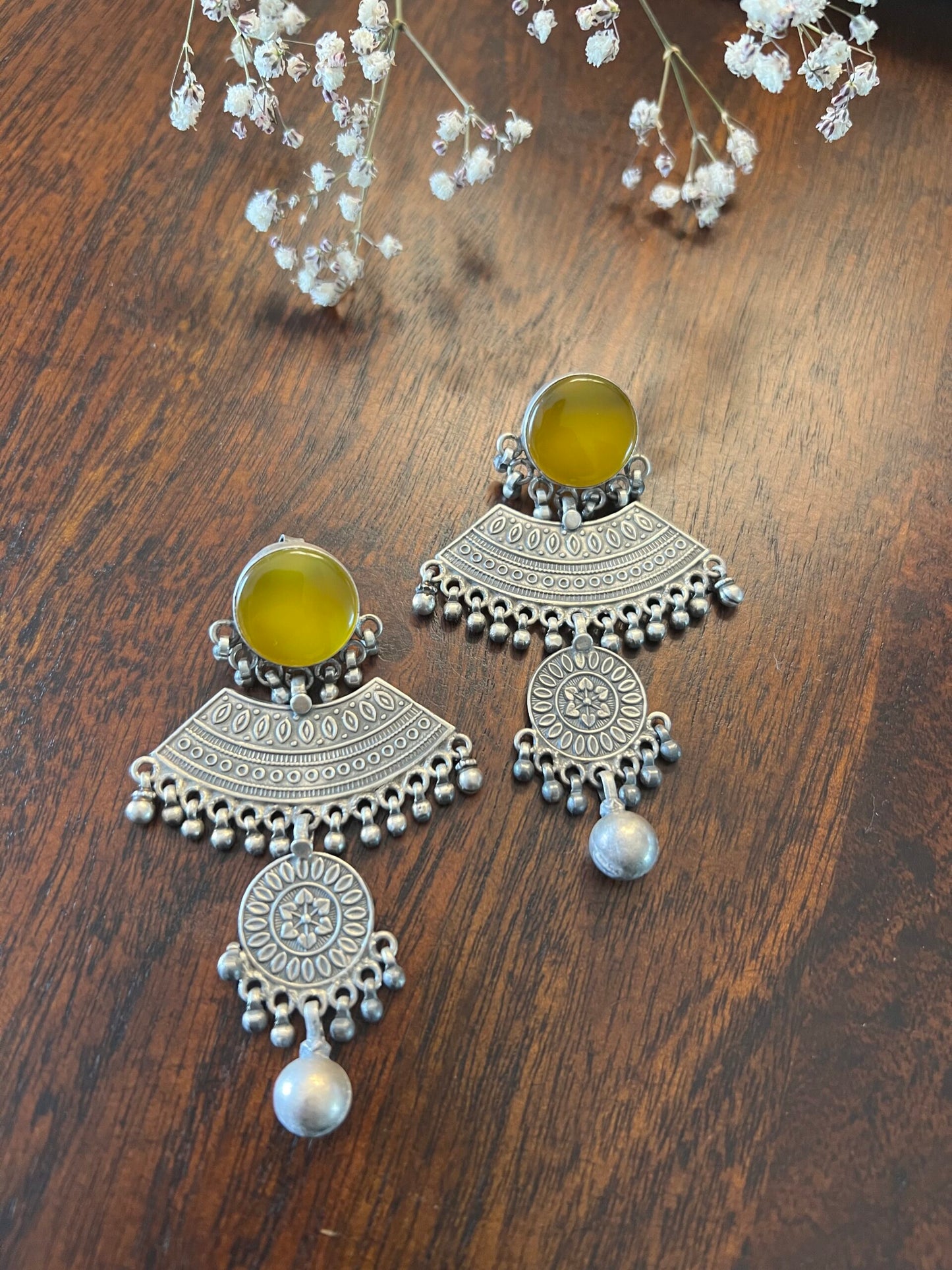 Charulata- Cheerful and Charming Classic Silver Earrings