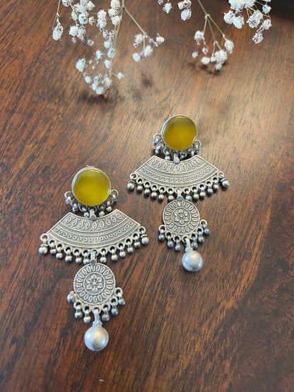 Charulata- Cheerful and Charming Classic Silver Earrings