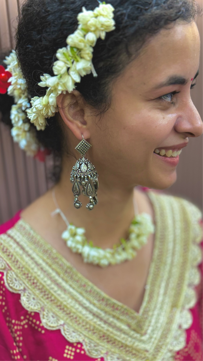 “Shilpika” - Elegance etched in every detail—Jhumkas that tell a story.