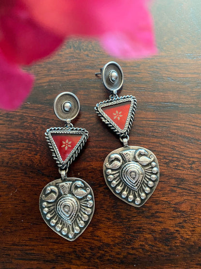 "जोषिका" Joshika : Intriguing Silver Crafted Earrings