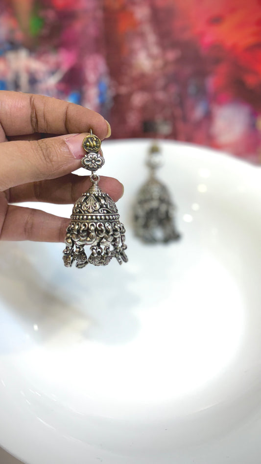 “Shilpika” - Elegance etched in every detail—Jhumkas that tell a story.