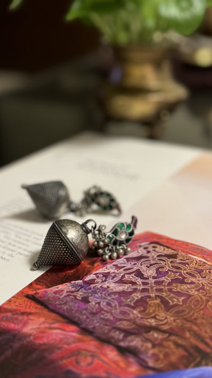 “Indumati” - Let the heritage of Rajasthan shine through these Borla earrings.