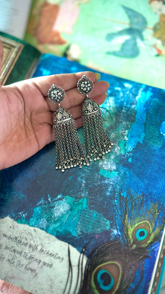 Mor Pankh : Versatile Festive Jhumkas (Pankhi 04)