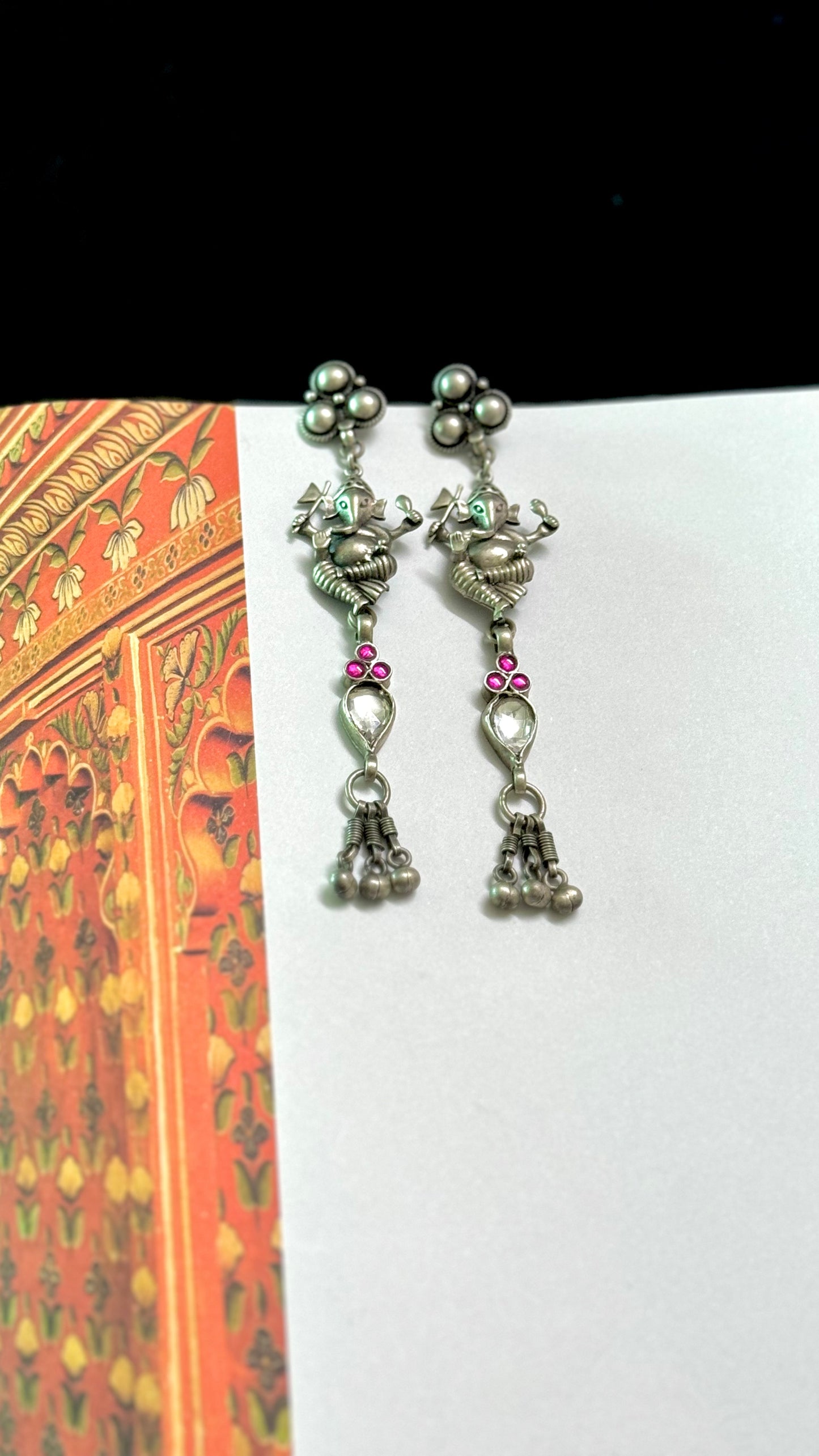 Made to order “Shubh Sringar”: A touch of divine charm—these Ganpati earrings bring serenity and style to every occasion.