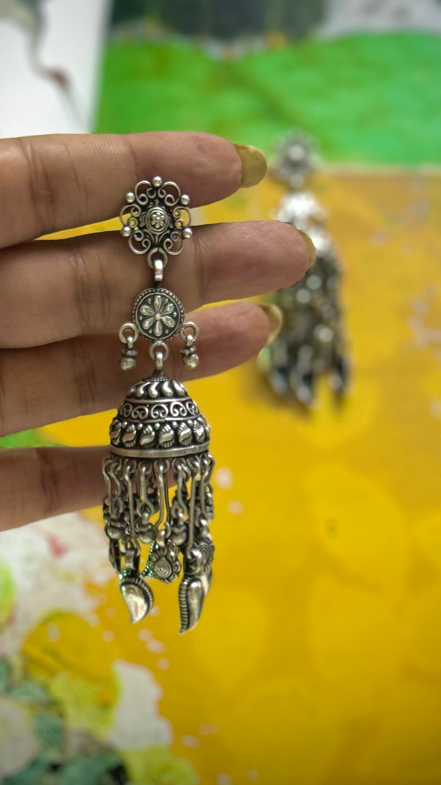 Mor Pankh : Versatile Festive Jhumkas (Pankhi 01)