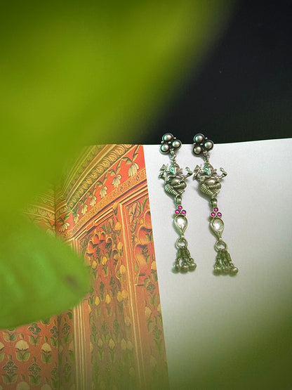 Made to order “Shubh Sringar”: A touch of divine charm—these Ganpati earrings bring serenity and style to every occasion.