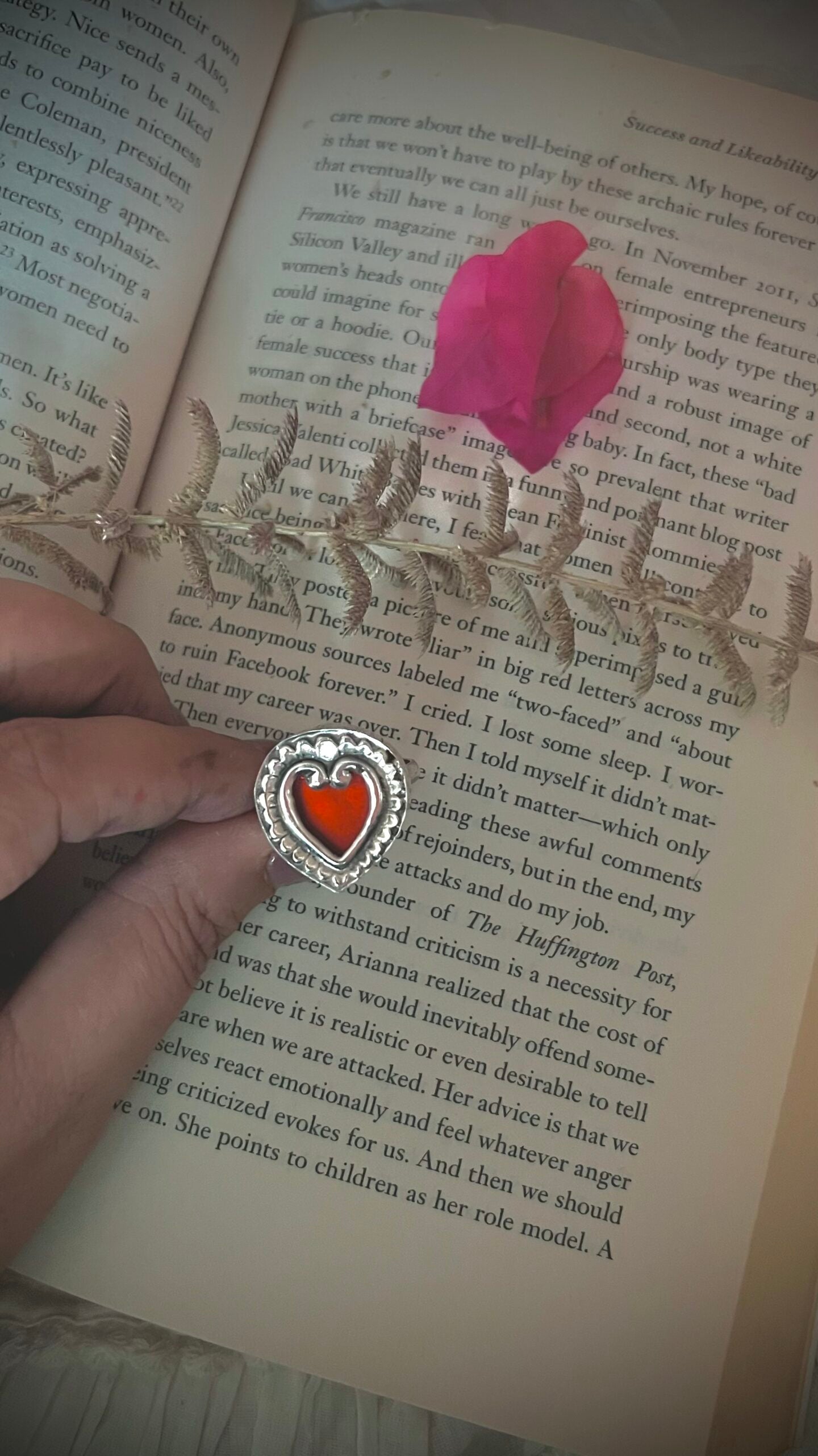 "EverHeart": (Burnt Orange): Heart-shaped silver-crafted ring, a shimmering symbol of unbreakable bonds