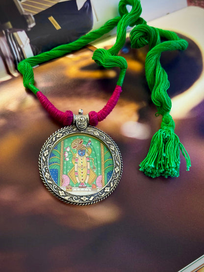 Shreenathji Hand Painted Pendant