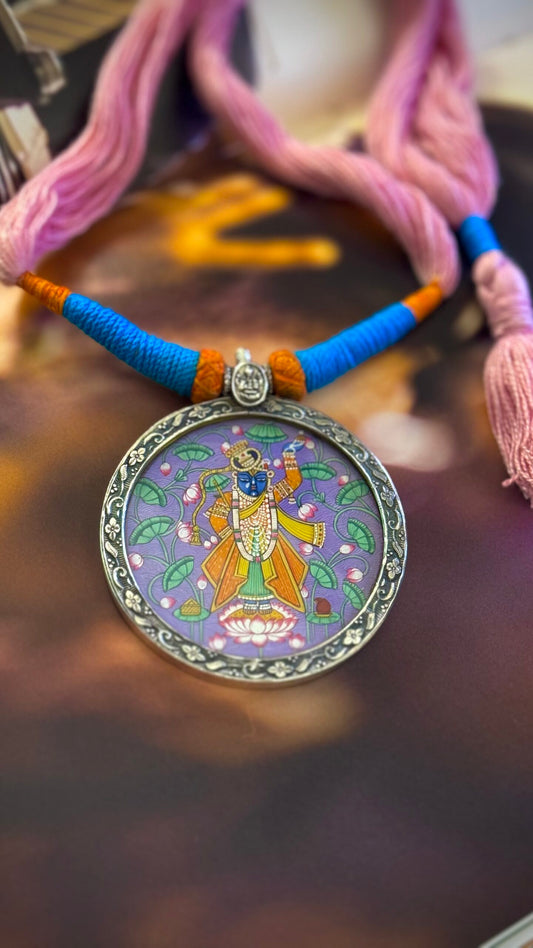 Shreenathji Hand Painted Pendant