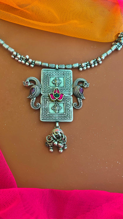 MAYA-"Jhumki" - Kundan's regal allure meets the purity of silver.