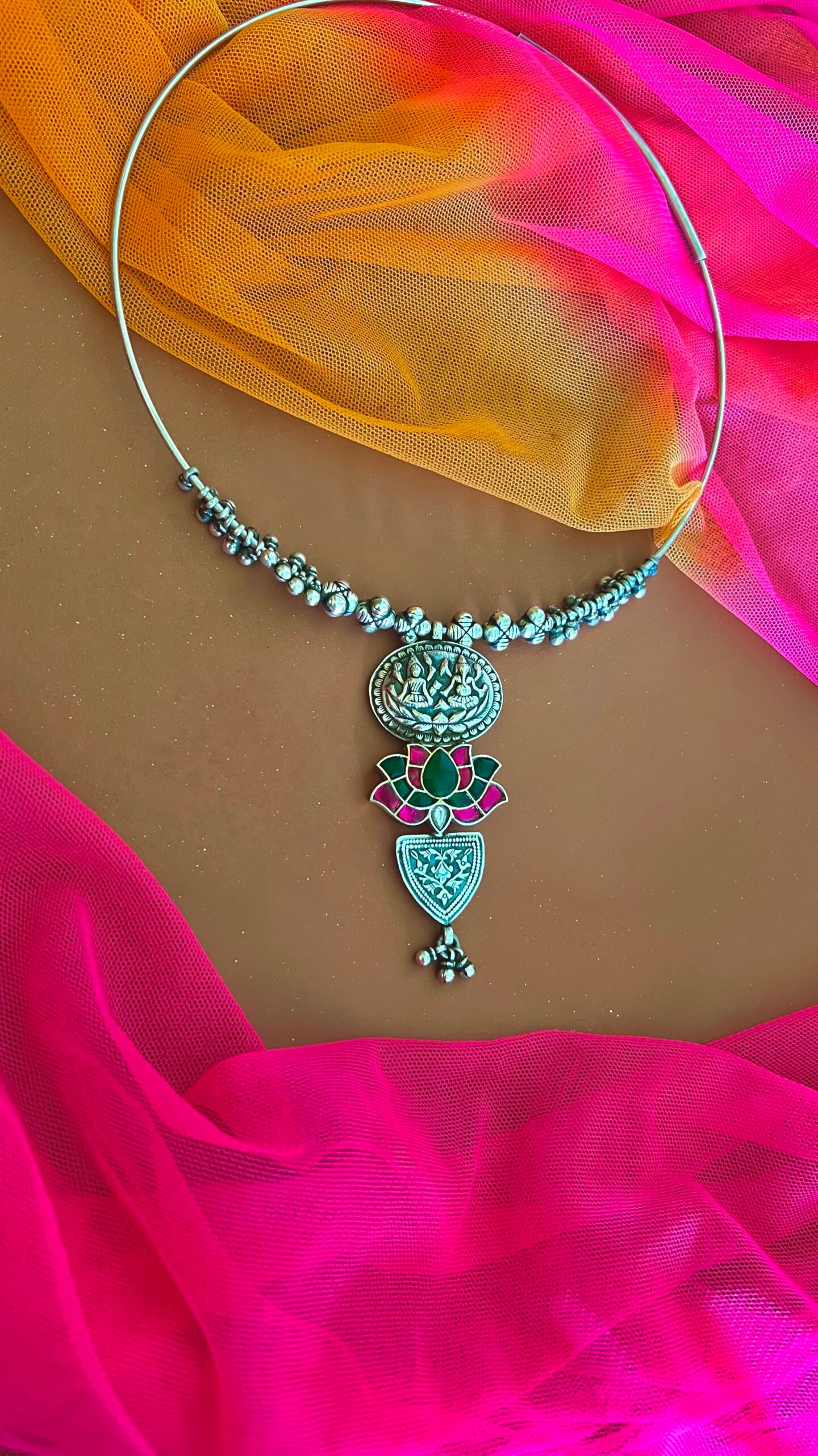 MAYA-"Kamal"- Drape yourself in the enchantment of Kundan and silver.