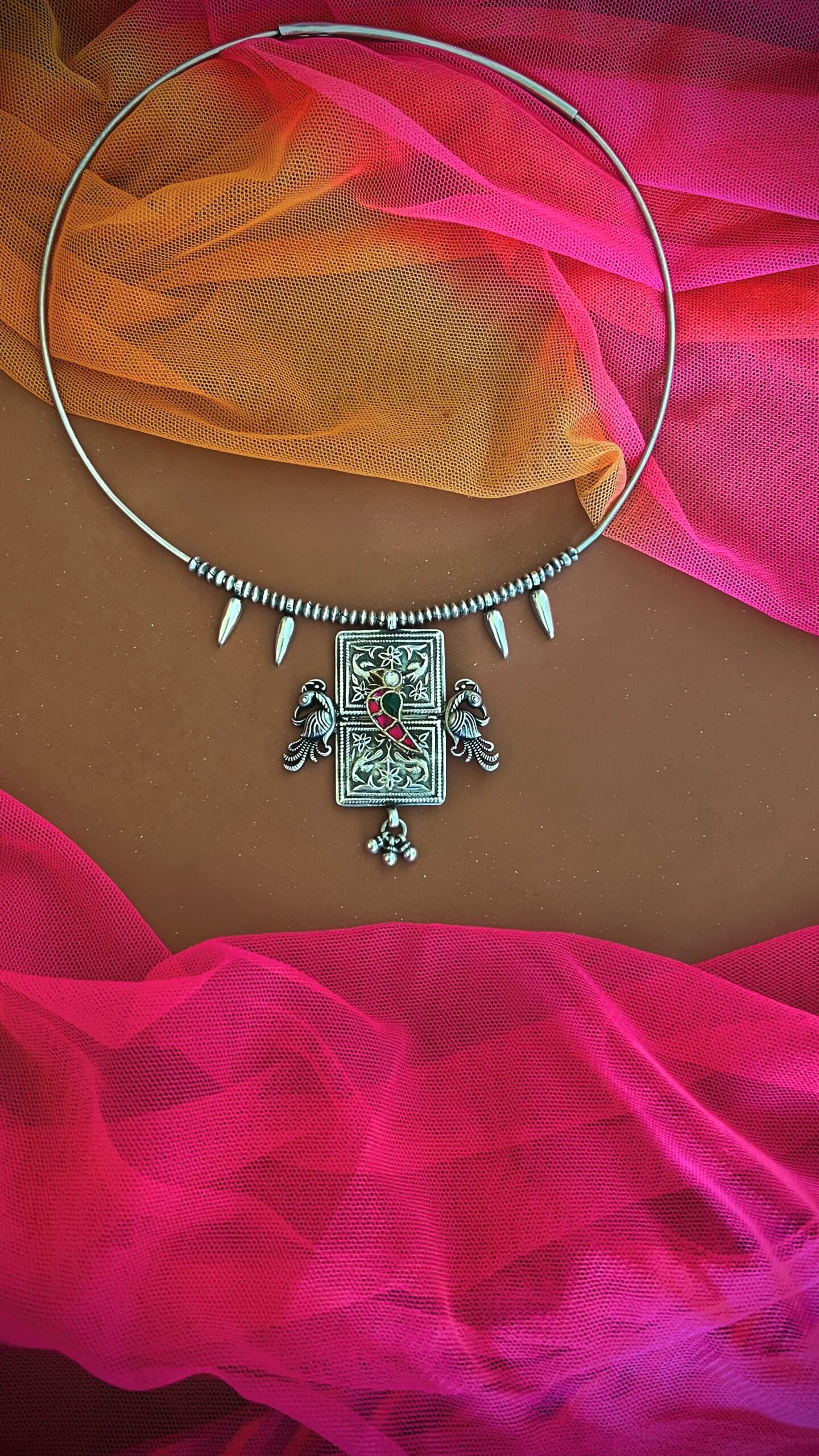 MAYA-"Panchi"- A dance of silver and Kundan - where craftsmanship meets artistry.