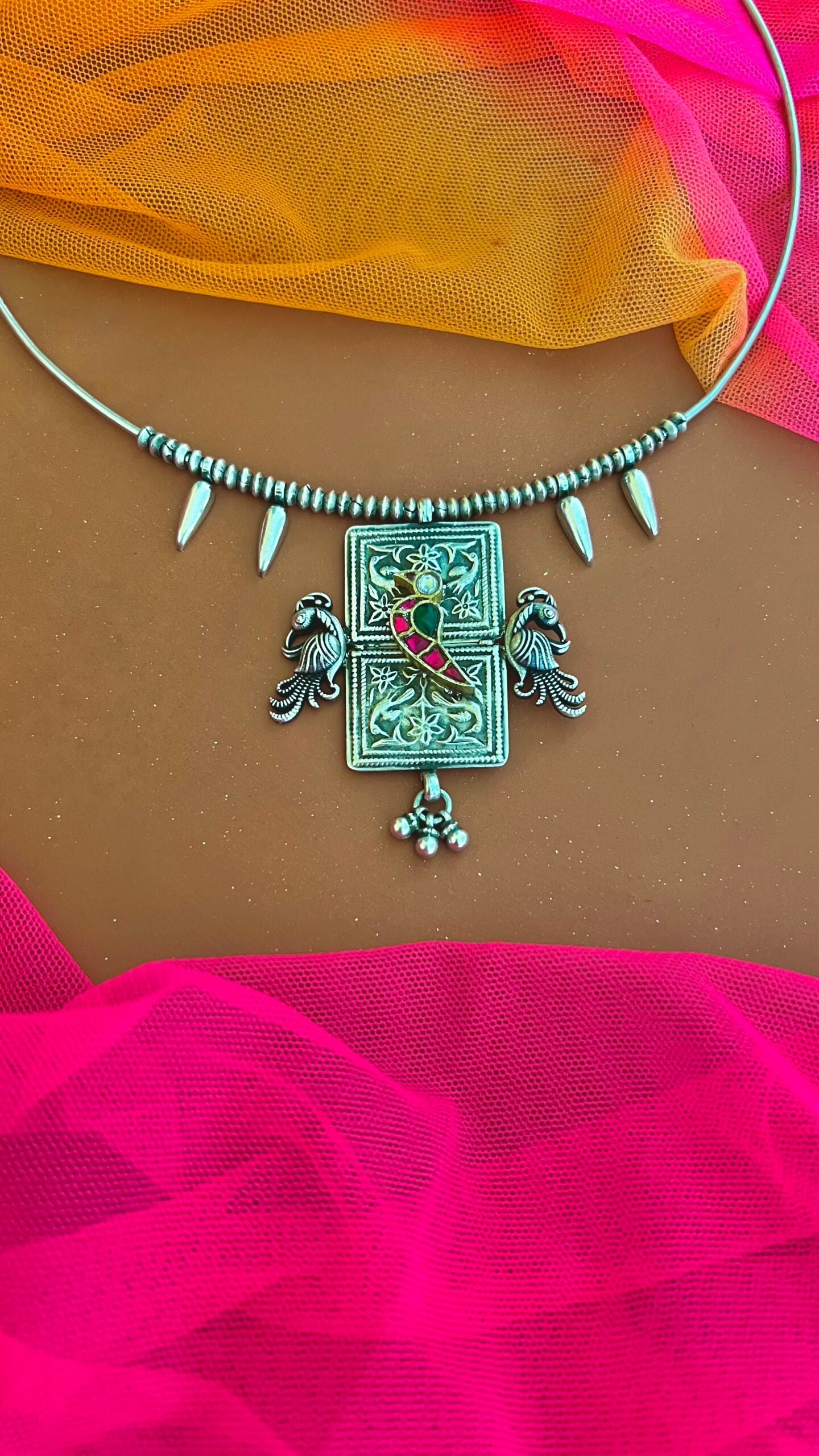 MAYA-"Panchi"- A dance of silver and Kundan - where craftsmanship meets artistry.