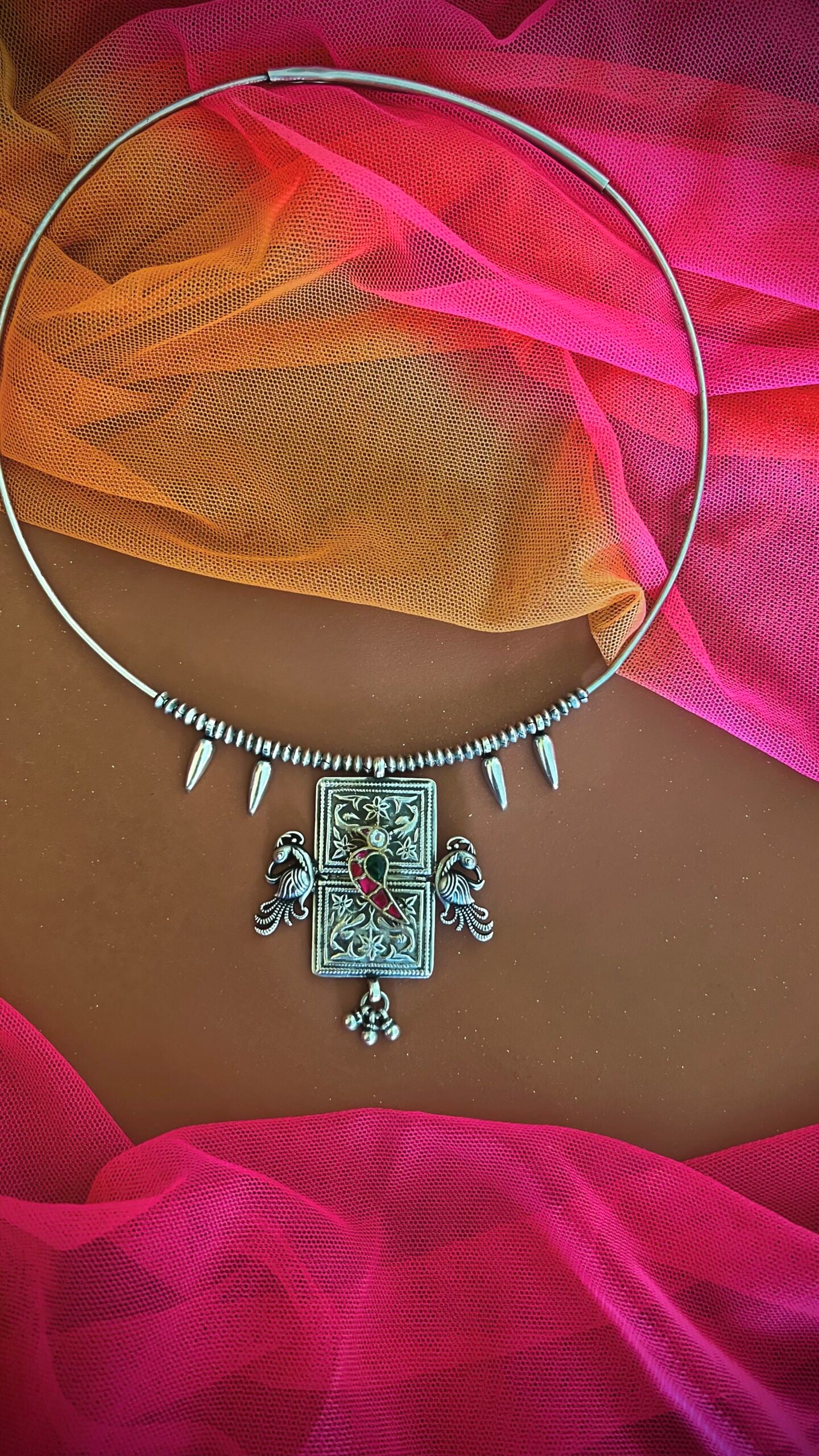 MAYA-"Panchi"- A dance of silver and Kundan - where craftsmanship meets artistry.