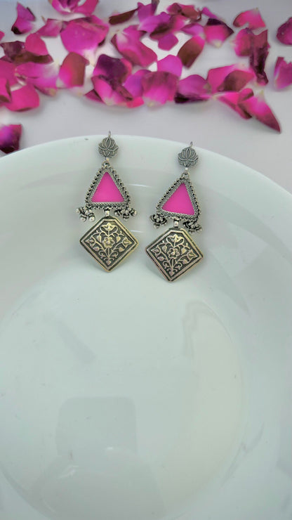 Krishna's Gems : Step into the celebration with these earrings inspired by Gulal colors.