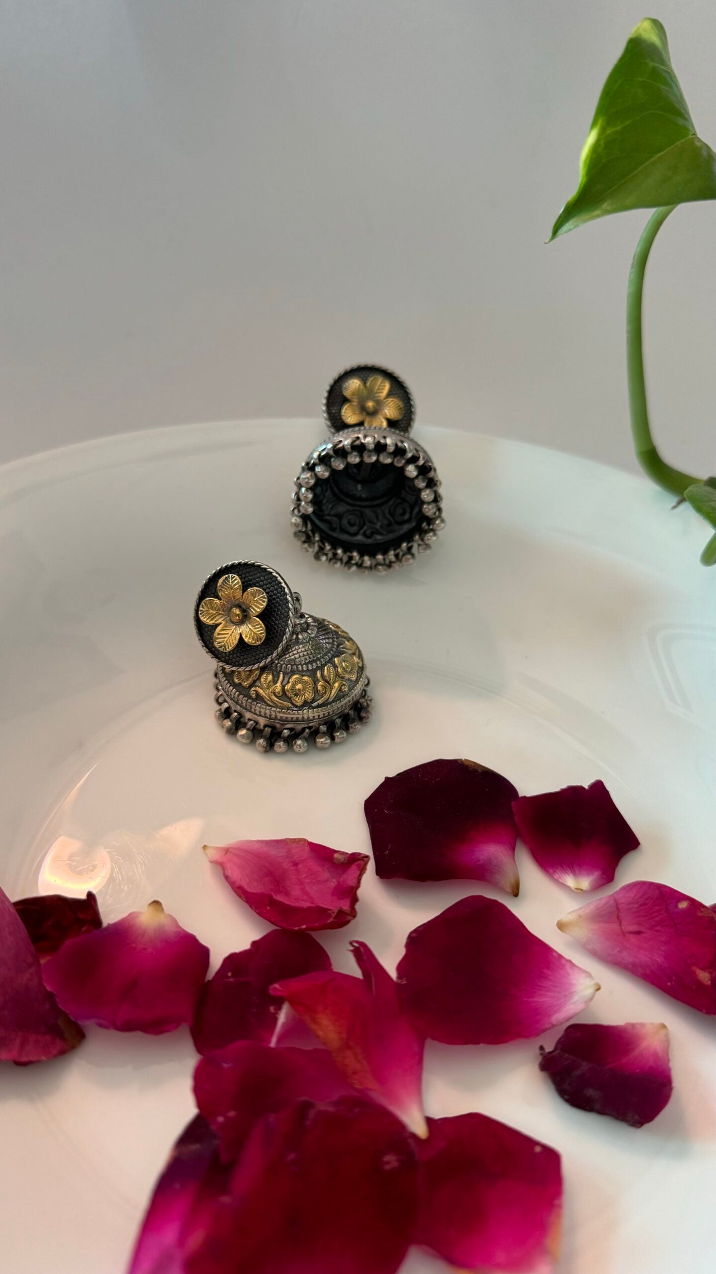 Exotic Jhumka "Radiant Rang" : Spark joy and radiance with these Gold Fusion jhumkas