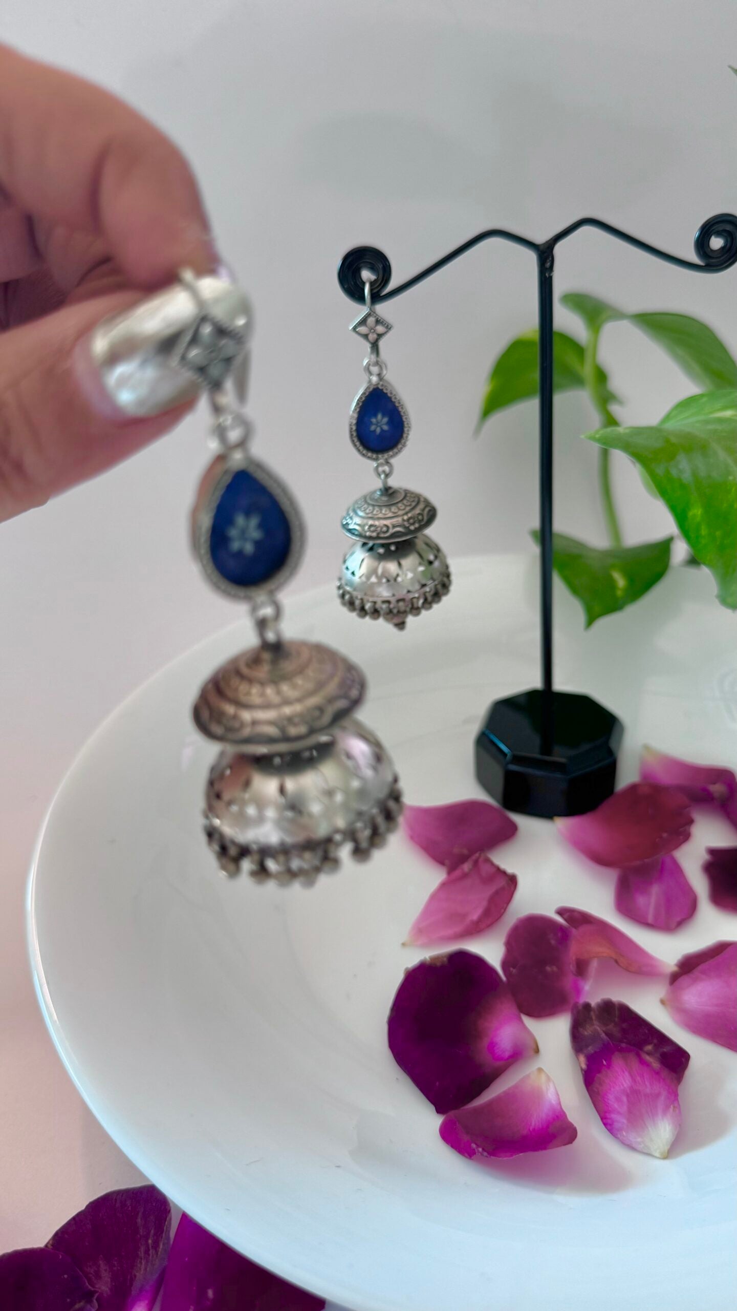 Exotic Jhumka : "Rani Blue": Indigo Beauty