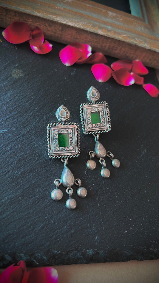 Jharokha - Capsicum Green -A touch of Rajasthan's charm in every sway.