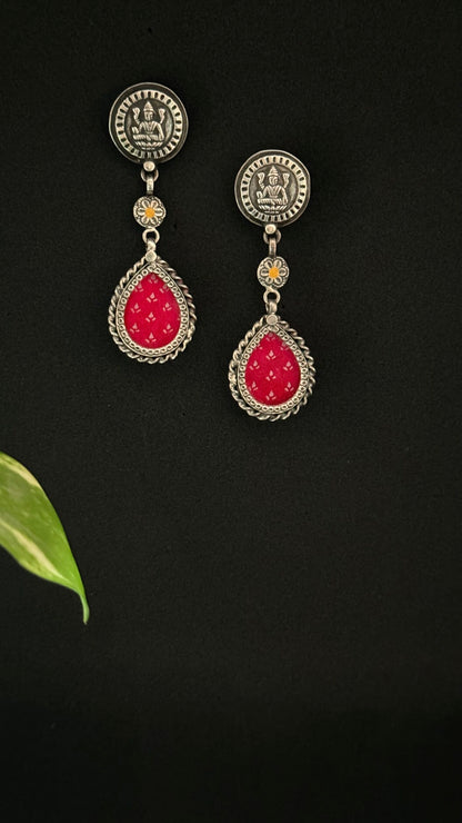 Devi Katyayani : Wear the legacy of Devi with these exquisite silver earrings.