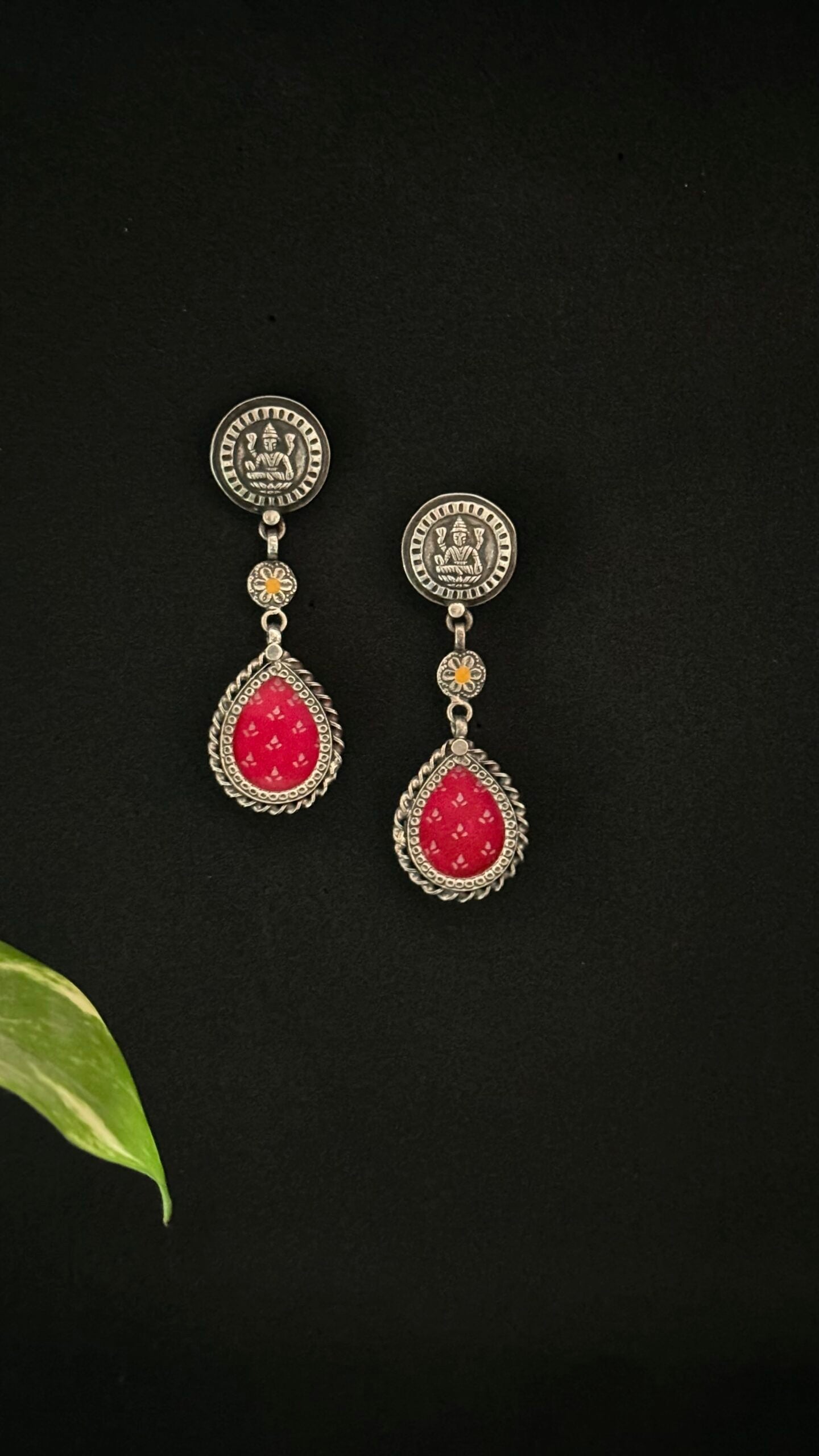 Devi Katyayani : Wear the legacy of Devi with these exquisite silver earrings.