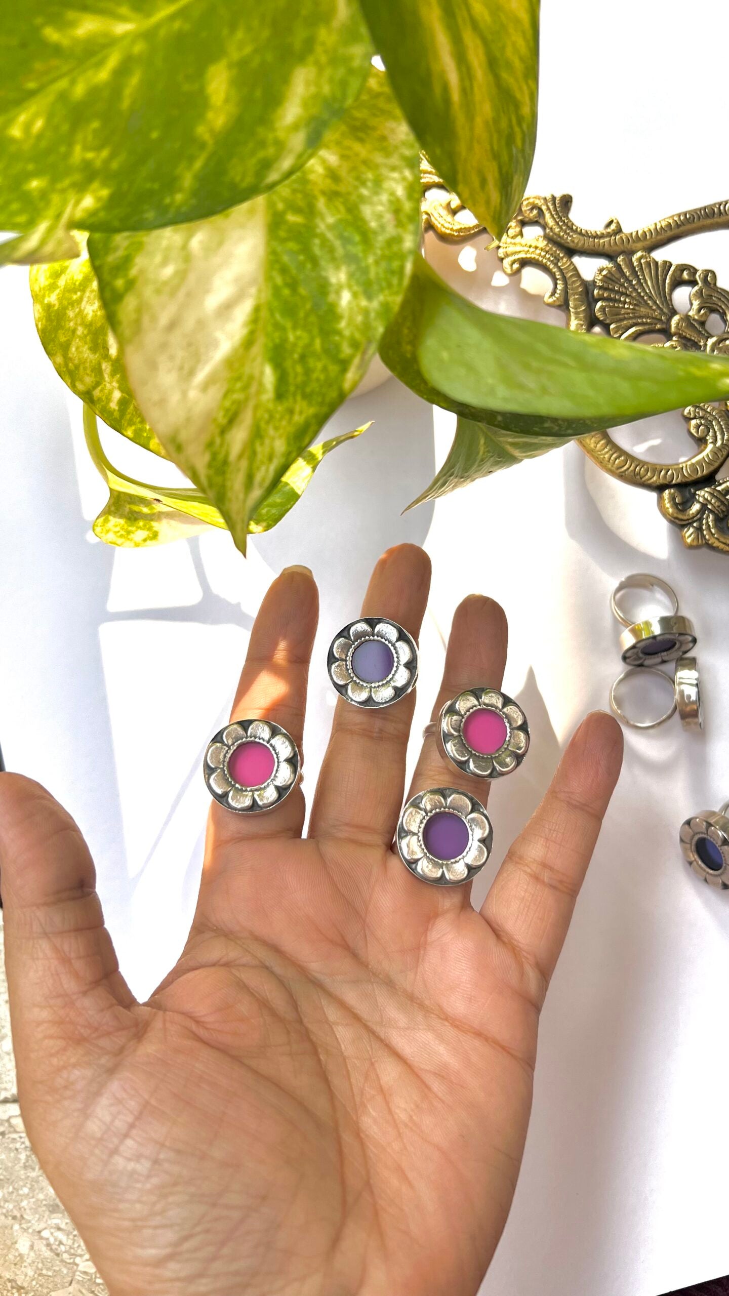 "Spring Blossoms"- Blossom in style with our vibrant silver flower earrings!